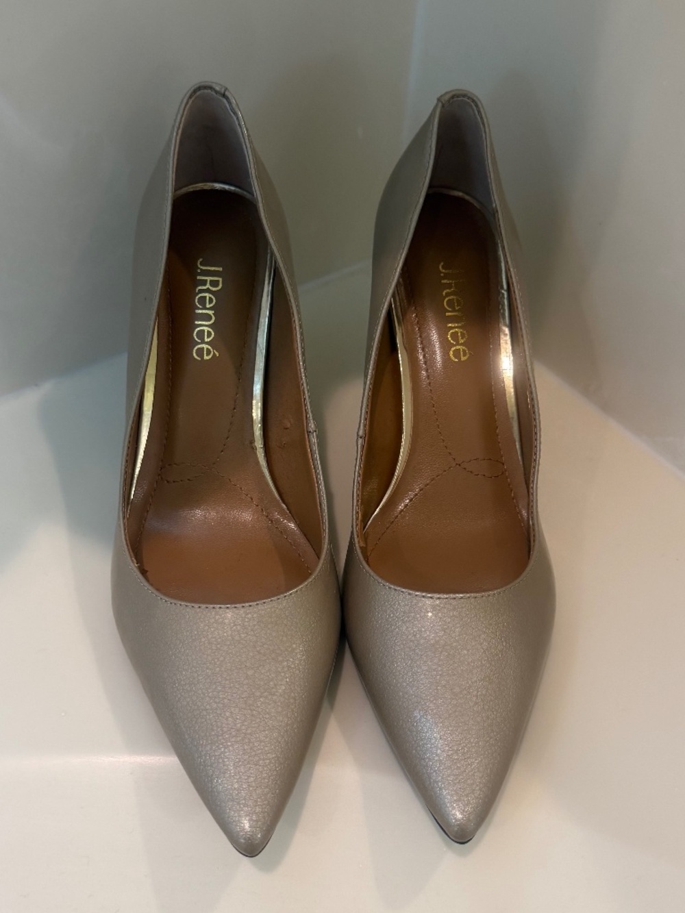 Gold metallic J Renee Heels